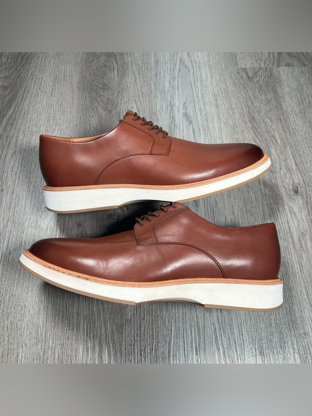 New Allen Edmonds Benson Plain Toe Oxford Shoes Brown Chilli mens Size 11.5 D